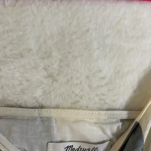 Madewell Blue Gray and White Striped Pleated Maxi Dress Size 10 NWT - Picture 3 of 8